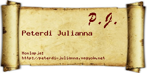 Peterdi Julianna névjegykártya